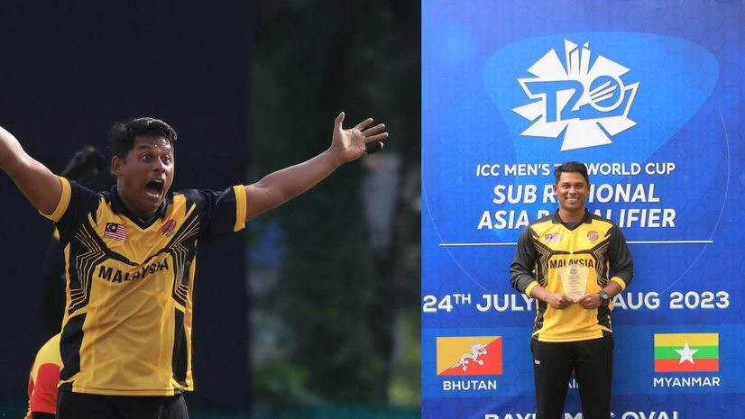 Siyazrul Idrus cricketer Malaysia Siyazrul Idrus of Malaysia recorded best figures in T20Is. He took 7/8 against China. Photo: Malaysia Cricket