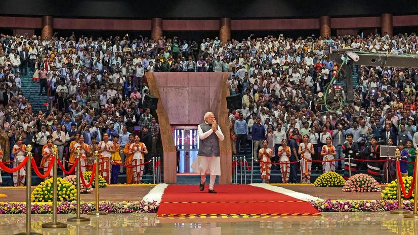 PM Modi, inauguration of the redeveloped International Exhibition-cum-Convention Centre (IECC) complex at Pragati Maidan PM Modi, inauguration of the redeveloped International Exhibition-cum-Convention Centre (IECC) complex at Pragati Maidan