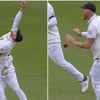 Ben Stokes dropped Steve Smith's catch in fifth Ashes Test at the Oval. Photo: Twitter