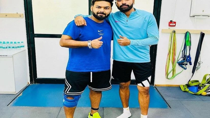 Rishabh Pant Rishabh Pant with Mohammed Siraj at NCA. Photo: Twitter