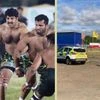 Traditional game of Punjabi style Kabaddi (Left). Site of the brawl that took place in Derby, England during a Kabaddi tournament. Photo: Twitter