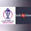 ICC World Cup trophy BookMyShow is official ticketing partner of ODI World Cup 2023. Photo: Twitter