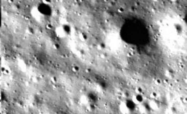 Communication link established between Chandrayaan-3 lander, MOX: Isro Image from the Lander Horizontal Velocity Camera taken during the descent