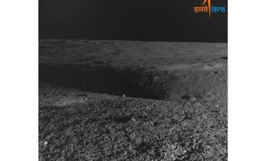 Pragyan Rover comes across 4-meter diameter crater on lunar surface: Isro Chandrayaan-3