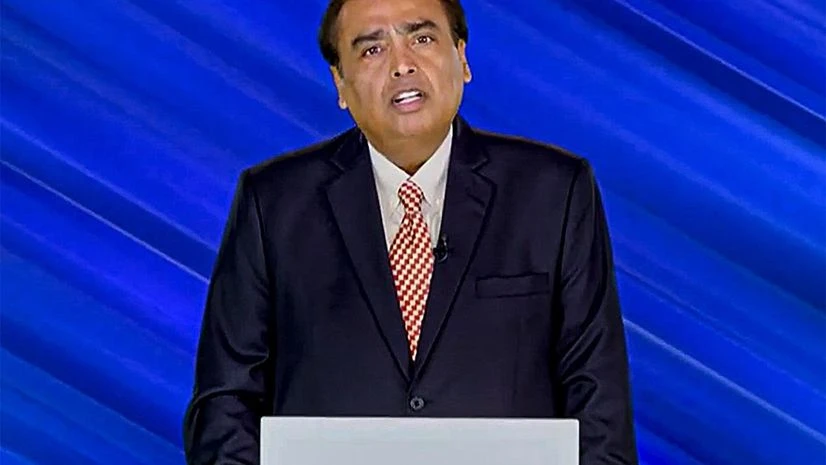 Chairman Mukesh Ambani speaks during the 46th AGM of RIL (Photo: PTI) Chairman Mukesh Ambani speaks during the 46th AGM of RIL (Photo: PTI)
