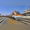 Vande Bharat average speed down from 84 to 76 kmph in 3 years: RTI response Chennai: A tangerine-themed Vande Bharat Express train before its trial run. (PTI Photo)