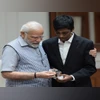 PM Modi meets chess prodigy Praggnanandhaa who won silver at FIDE World Cup Pragg