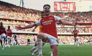 Declan Rice Declan Rice vs Manchester United. Photo: Arsenal