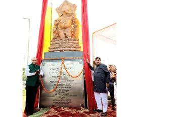 G20 Summit: Sculpture of Lord Ganesha unveiled as part of beautification life-size sculpture of Lord Ganesha