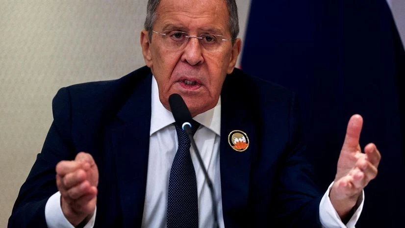 Russian Foreign Minister Sergei Lavrov speaks at a press conference, during the G20 summit, in New Delhi, Photo: Reuters Russian Foreign Minister Sergei Lavrov speaks at a press conference, during the G20 summit, in New Delhi, Photo: Reuters