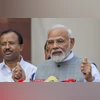 PM Modi addresses media on the first day of the special session of Parliament, in New Delhi, Monday, Sept. 18, 2023. (PTI Photo/Manvender Vashist Lav) PM Modi addresses media on the first day of the special session of Parliament, in New Delhi, Monday, Sept. 18, 2023. (PTI Photo/Manvender Vashist Lav)