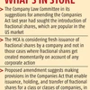 MCA in talks with market regulator Sebi to allow issue of fractional shares