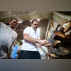 Rahul Gandhi at Kirti Nagar furniture market in Delhi