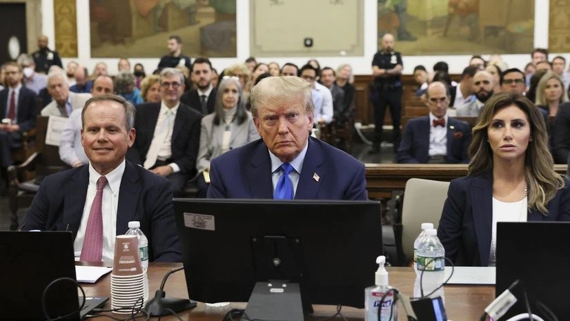 Former President Donald Trump sits in the courtroom at New York Supreme Court, Monday, Oct. 2, 2023, in New York Former President Donald Trump sits in the courtroom at New York Supreme Court, Monday, Oct. 2, 2023, in New York