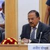 Union Home Minister Amit Shah with National Security Advisor Ajit Doval during a review meeting