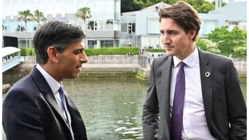 Rishi Sunak, Justin Trudeau Rishi Sunak, Justin Trudeau