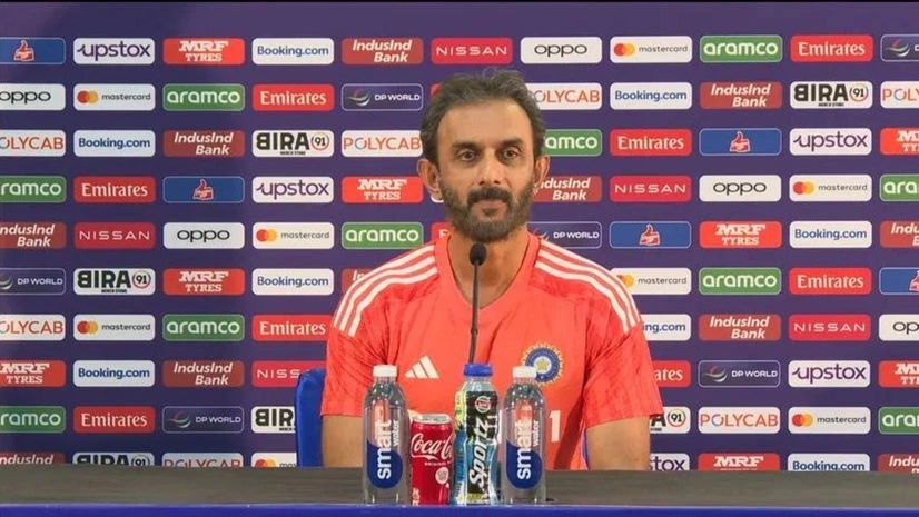 Vikram Rathore Vikram Rathore, India batting coach during a press coneference before the IND vs AFG match in ICC World Cup 2023. Photo: ICC