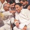 Congress chief Kamal Nath (right) and former CM Digvijaya Singh