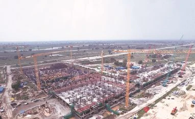 Noida Airport a year away, but regional real estate dreams already soaring A view of the Jewar airport’s passenger terminal that is under construction