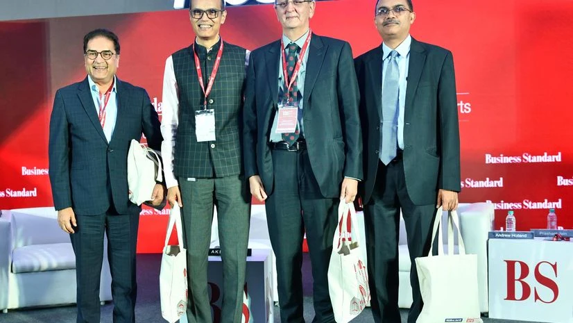 Raamdeo Agrawal, Motilal Oswal Financial Services; Ridham Desai, Morgan Stanley; Andrew Holland, Avenus Capital Alternate Strategies; Prashant Jain, 3P Investment Managers (Photo: Kamlesh Pednekar) Raamdeo Agrawal, Motilal Oswal Financial Services; Ridham Desai, Morgan Stanley; Andrew Holland, Avenus Capital Alternate Strategies; Prashant Jain, 3P Investment Managers (Photo: Kamlesh Pednekar)