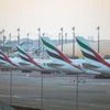 Emirates aircraft at Dubai International Airport
