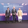 IPEF's clean economy investor forum meet in Singapore to begin on Jun 5 Prime Minister Narendra Modi (left) with US President Joe Biden (centre) and Japan's PM Fumio Kishida at the launch of IPEF in 2022