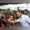 Congress leader Rahul Gandhi poses for a selfie during a programme, in Wayanad. (PTI Photo) Congress leader Rahul Gandhi poses for a selfie during a programme, in Wayanad. (PTI Photo)