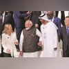 PM Narendra Modi with his Italian counterpart Giorgia Meloni and COP28 President Sultan al-Jaber at the COP28 UN Climate Summit, in Dubai on Friday photo: reuters PM Narendra Modi with his Italian counterpart Giorgia Meloni and COP28 President Sultan al-Jaber at the COP28 UN Climate Summit, in Dubai on Friday photo: reuters