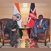 Kenyan president with Foreign Minister S. Jaishankar