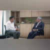 Nandan Nilekani, co-founder of Infosys during a fireside chat with Anil Kumar, CEO, Redseer Strategy Consultants