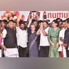 Telangana Chief Minister Anumula Revanth Reddy (second from left) flanked by Congress President Mallikarjun Kharge (left), and party leaders Sonia Gandhi, Rahul Gandhi, and Priyanka Gandhi Vadra during his oath taking ceremony in Hyderabad on Thursda Telangana Chief Minister Anumula Revanth Reddy (second from left) flanked by Congress President Mallikarjun Kharge (left), and party leaders Sonia Gandhi, Rahul Gandhi, and Priyanka Gandhi Vadra during his oath taking ceremony in Hyderabad on Thursda