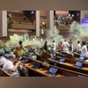 Parl security breach: HC denies urgent hearing on plea moved by Neelam Azad Two men hurl gas-emitting objects in Lok Sabha (Photo: X/@DrSenthil_MDRD)