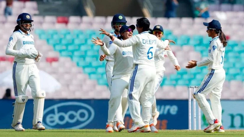 Indian women's cricket team Indian women's cricket team records historic Test win against England. Photo: X