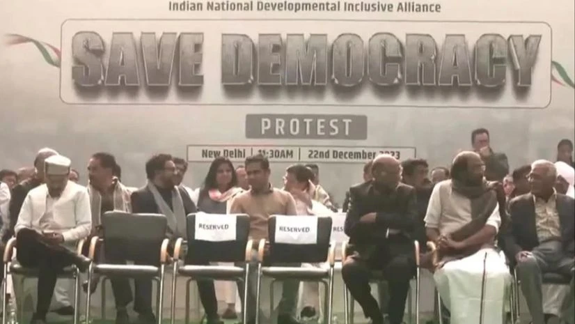 INDIA bloc protest INDIA bloc protest