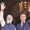 Narendra Modi and Emmanuel Macron