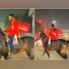 Zomato agent rides horse to deliver food in Hyderabad Zomato agent rides horse to deliver food in Hyderabad