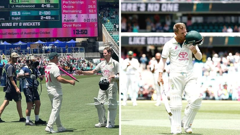 David Warner David Warner in his final Test at SCG against Pakistan. Photo: X