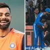 Man detainmed for hugging Virat Kohli. Photo: X