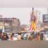 Ram Temple event: Arrangements made for parking of over 22,000 vehicles A crowded street in Ayodhya on Thursday. Uber and Green Cell Mobility have announced mobility services in the temple town photo: pti