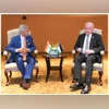 EAM holds detailed discussions with Palestinian counterpart in Uganda S Jaishankar, Riyad al-Maliki, Palestinian Foreign minister