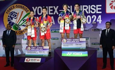 Thailand's Dechapol Puavaranukroh and Sapsiree Taerattanachai Thailand's Dechapol Puavaranukroh and Sapsiree Taerattanachai win India Open 2024 Mixed Doubles title. Photo: BAI