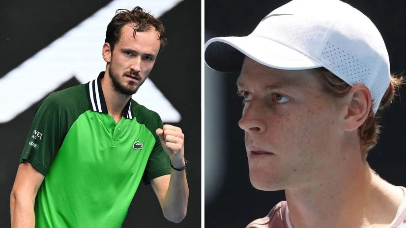 Medvedev vs Sinner Medvedev vs Sinner in Australian Open 2024 men's singles final. Photo: X