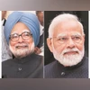 Narendra Modi and Manmohan Singh Narendra Modi and Manmohan Singh