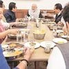 Modi, narendra modi, BJP, modi with MP, MP canteen
