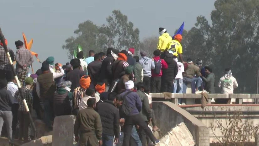 farmers protest shambhu border tear gas farmers protest shambhu border tear gas