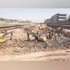 Excavation at Bandra Kurla Complex, where the underground Mumbai station of Mumbai–Ahmedabad high-speed rail is being built 	Photo: Dhruvaksh Saha
