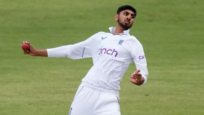 Shoaib Bashir vs India in Ranchi Test Shoaib Bashir vs India in Ranchi Test. Photo: Sportzpics