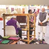 Over 1 lakh people attend textile expo 'Bharat Tex'; 63 MoUs announced Prime Minister Narendra Modi addressed a gathering after inaugurating Bharat Tex 2024 in New Delhi | Photo: PTI