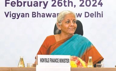 FM Sitharaman to inaugurate conference of GST enforcement chiefs on Monday FM Nirmala Sitharaman at a meeting with fintech entities in New Delhi