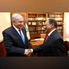 Prime Minister Benjamin Netanyahu with Indian National Security Advisor Ajit Doval Prime Minister Benjamin Netanyahu with Indian National Security Advisor Ajit Doval
